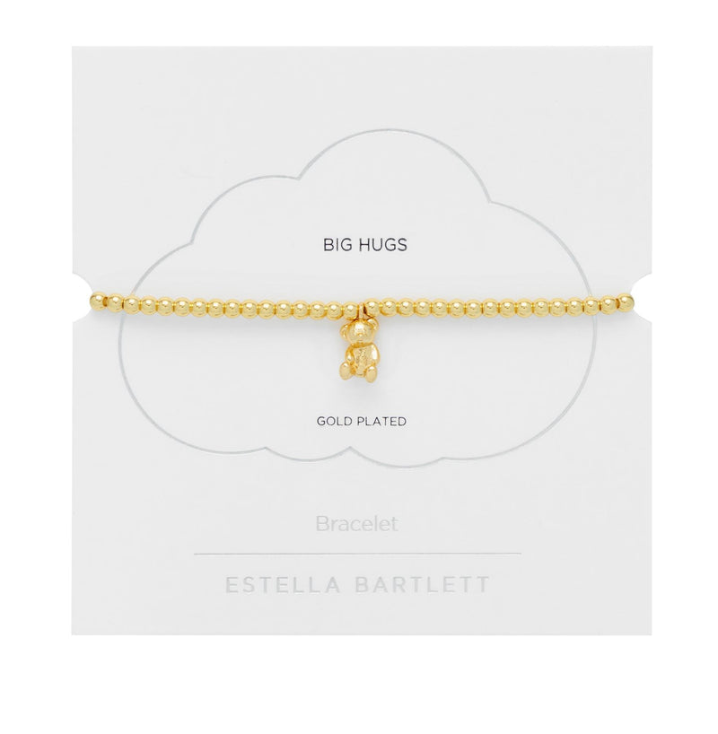 Teddy Bear Charm Sienna Bracelet - Gold Plated - Big Hugs - Estella Bartlett