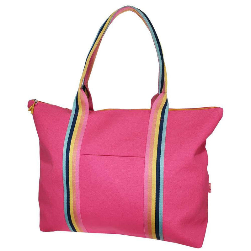 Lua - Thick Cotton Canvas Overnight/Weekend/Cabin Bag - Hot Pink - 60 x 41cms