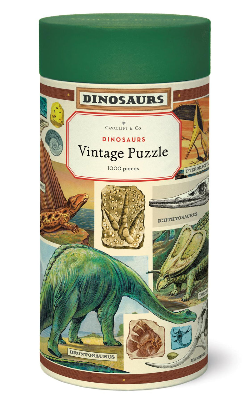 Cavallini - Vintage Jigsaw Puzzle - 1000 Pieces - 55x70cms - Dinosaurs