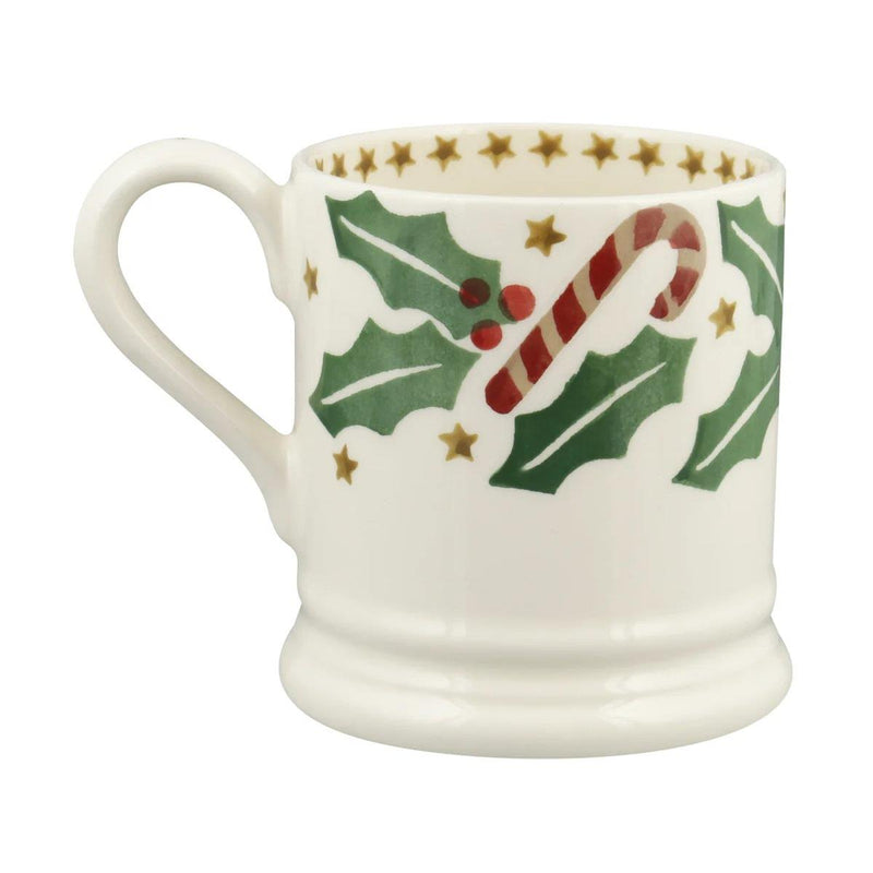 Emma Bridgewater - Half Pint Mug (300ml/1/2pt) - 9.3x8.2cms - Christmas Candy Canes