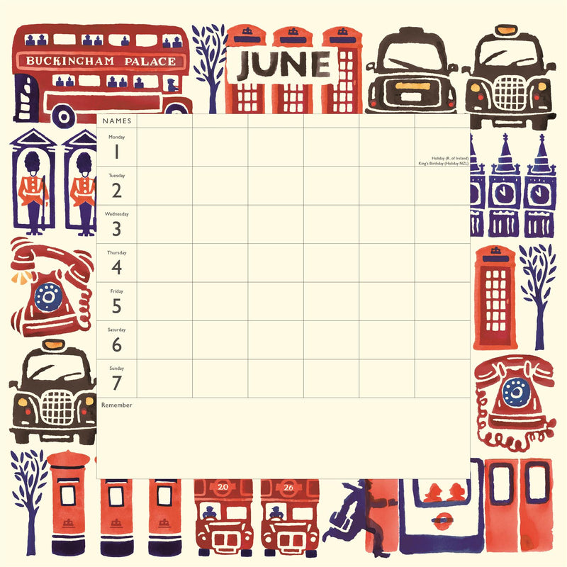 Emma Bridgewater - 2026 Family Wall Calendar - Week To View/6 Columns - Fruits & Flowers