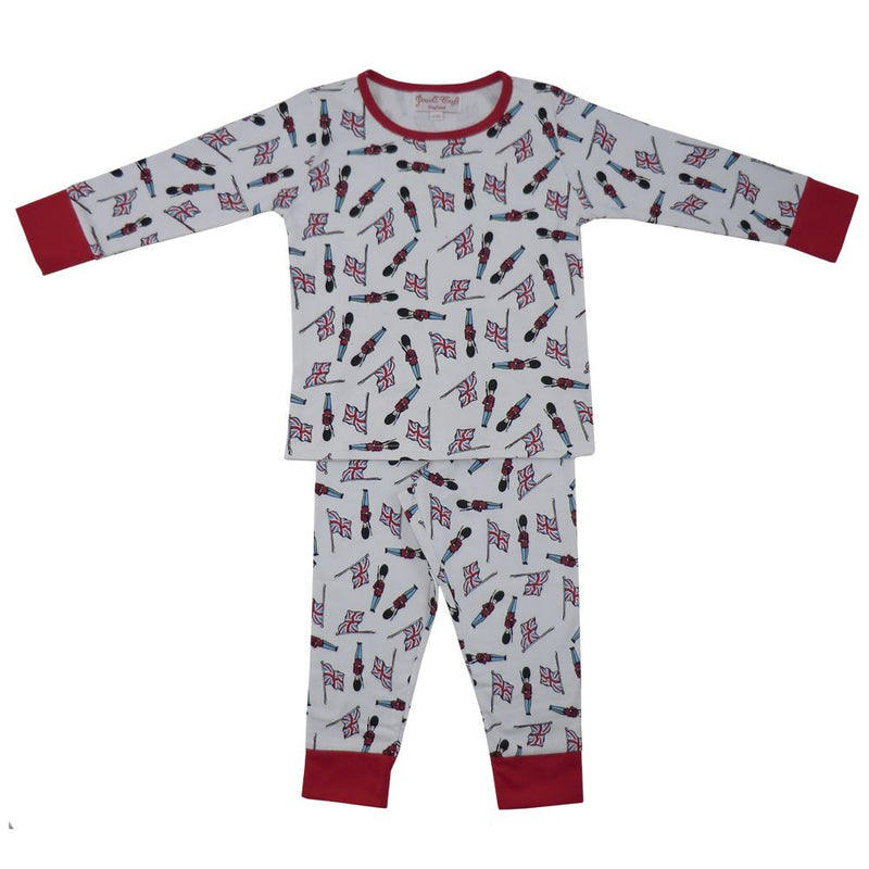 100% Cotton Knit Pyjamas - Beautifully Soft - Soldiers - Powell Craft - 6-7 years