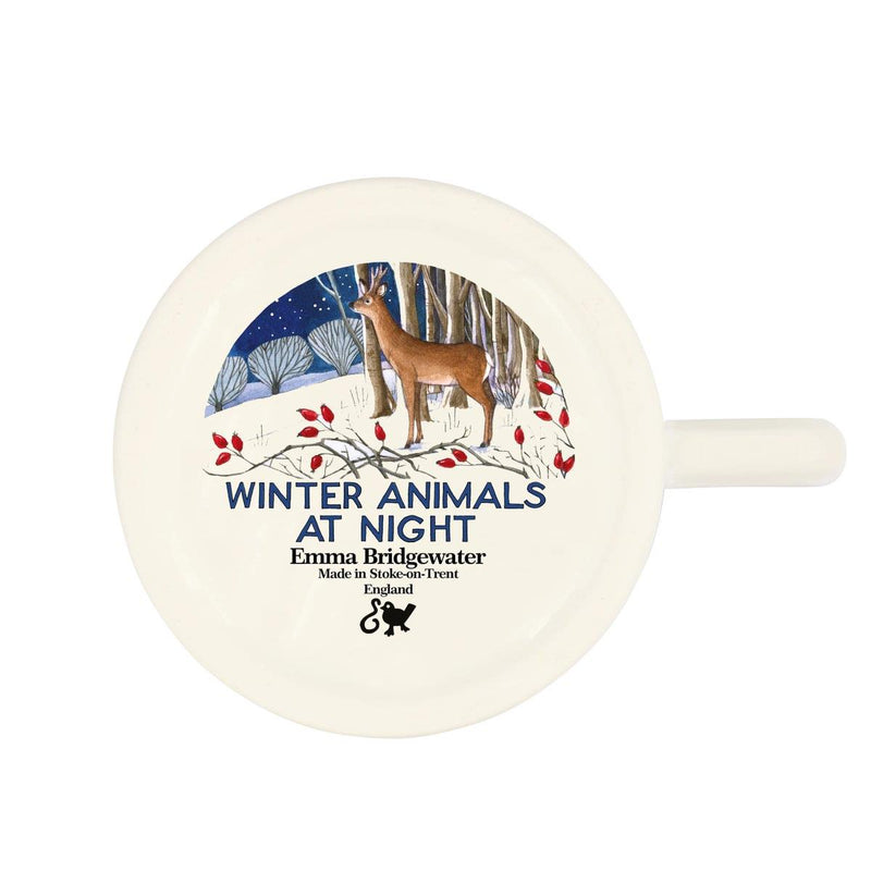 Emma Bridgewater - Half Pint Mug (300ml/1/2pt) - 9.3x8.2cms - Winter Animals - Midnight Deer