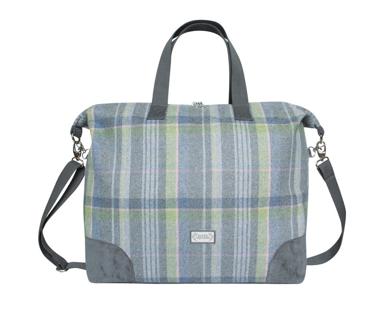 Earth Squared - Tweed Weekend Bag/Cabin Bag - Tweed Wool - Lufness - Pastels & Grey - 57x40x18cms