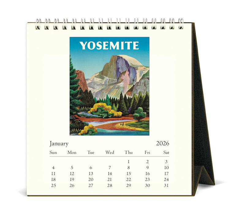 Cavallini - 2026 Desk Calendar - 6 x 6.5ins - USA National Parks/Yosemite