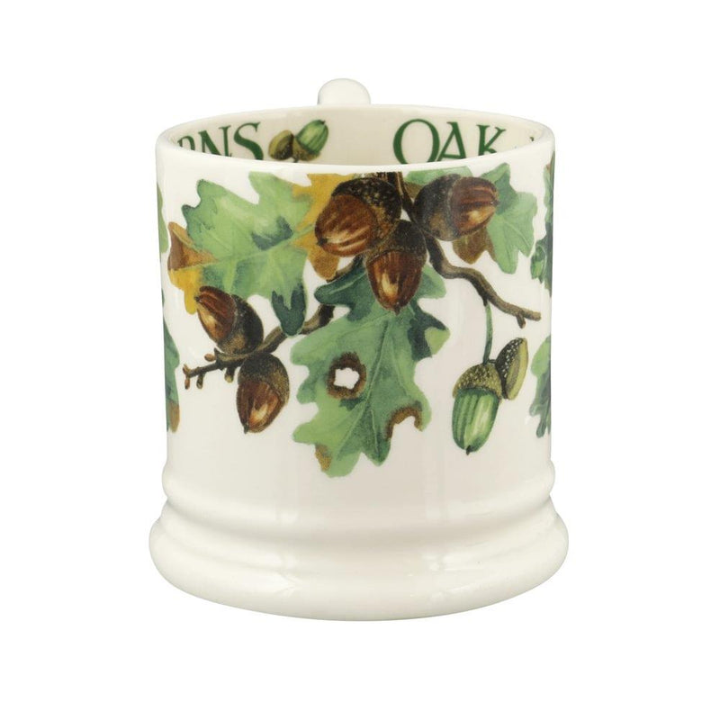 Emma Bridgewater - Half Pint Mug (300ml/1/2pt) - 9.3x8.2cms - Trees & Leaves - Oak & Acorn