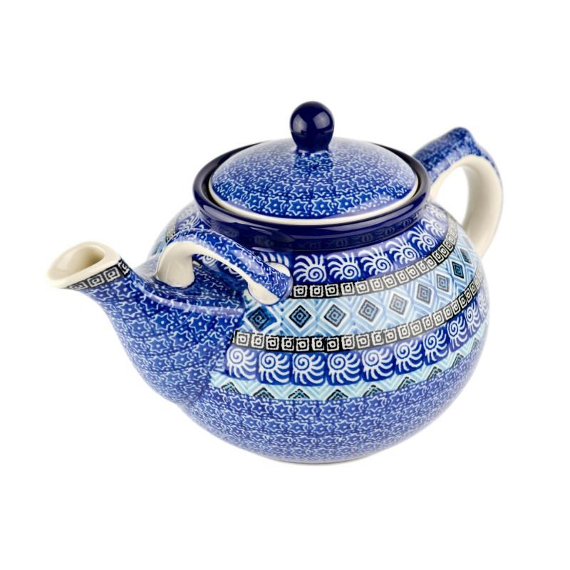 Extra Large Teapot - Hearts - 1.8 Litre - 0444-0375JX - Polish Pottery