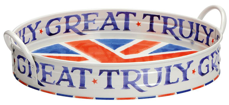 Emma Bridgewater - Large Deep Round Tin Tray With Handles - Union Jack