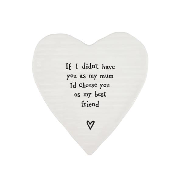 Porcelain Heart Coaster - If I Didn&