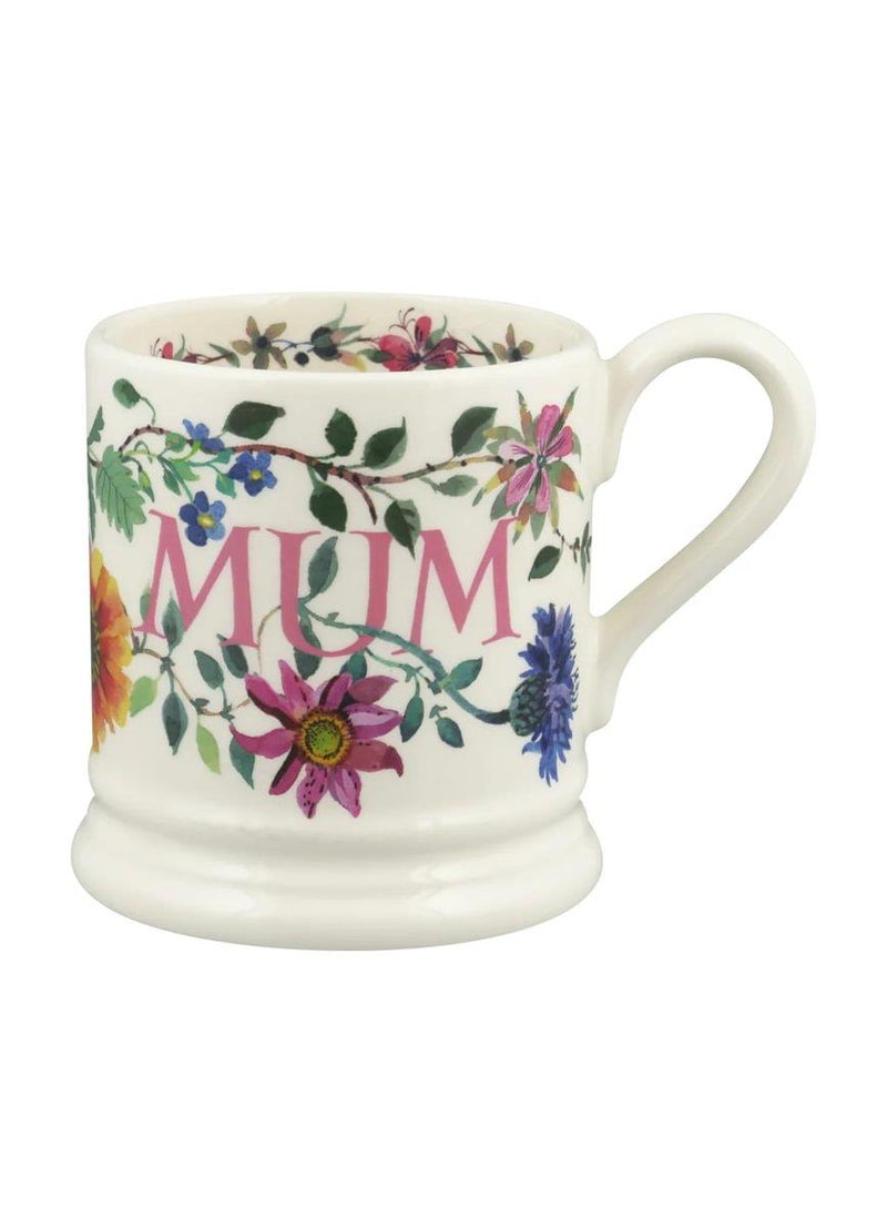 Emma Bridgewater - Half Pint Mug (300ml/1/2pt) - 9.3x8.2cms - Flowers - Garden Flowers Mum