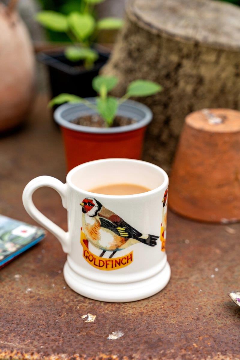 Emma Bridgewater - Half Pint Mug (300ml/1/2pt) - 9.3x8.2cms - Birds - Goldfinch