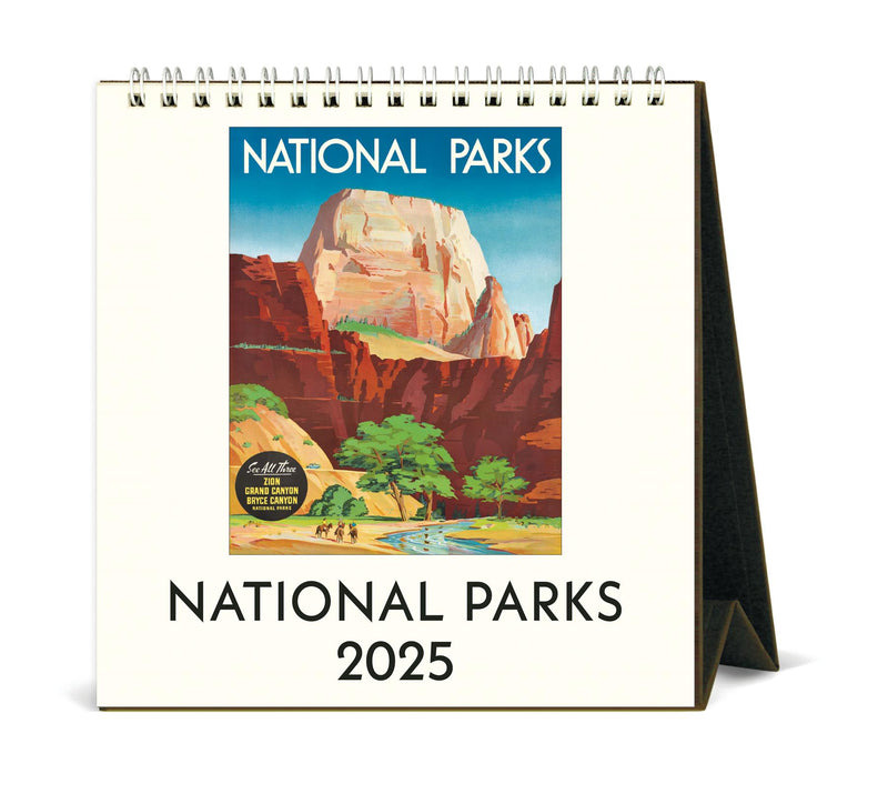 Cavallini - 2025 Desk Calendar - 6 x 6.5ins - USA National Parks