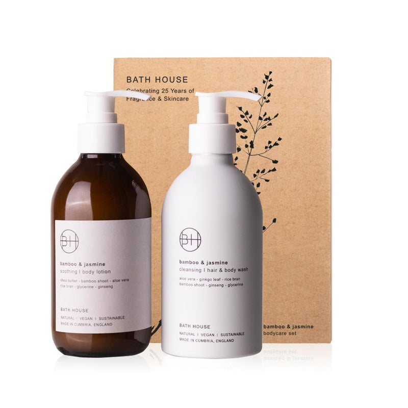 Bath House - Bamboo & Jasmine - Bodycare Duo Gift Set - Body Lotion & Body Wash