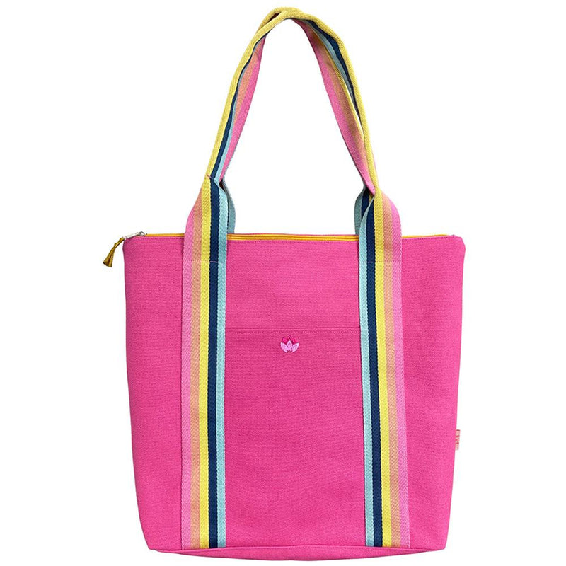 Lua - Thick Cotton Canvas Tote Shopping Bag - Hot Pink - 42 x 35cms