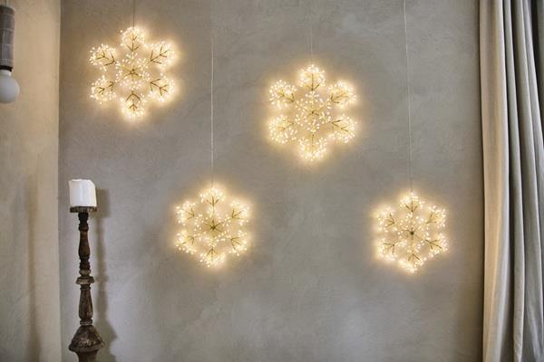 Silver Snowflake - Large - 288 LED lights/40cms Diameter - Indoor - Mains Operated