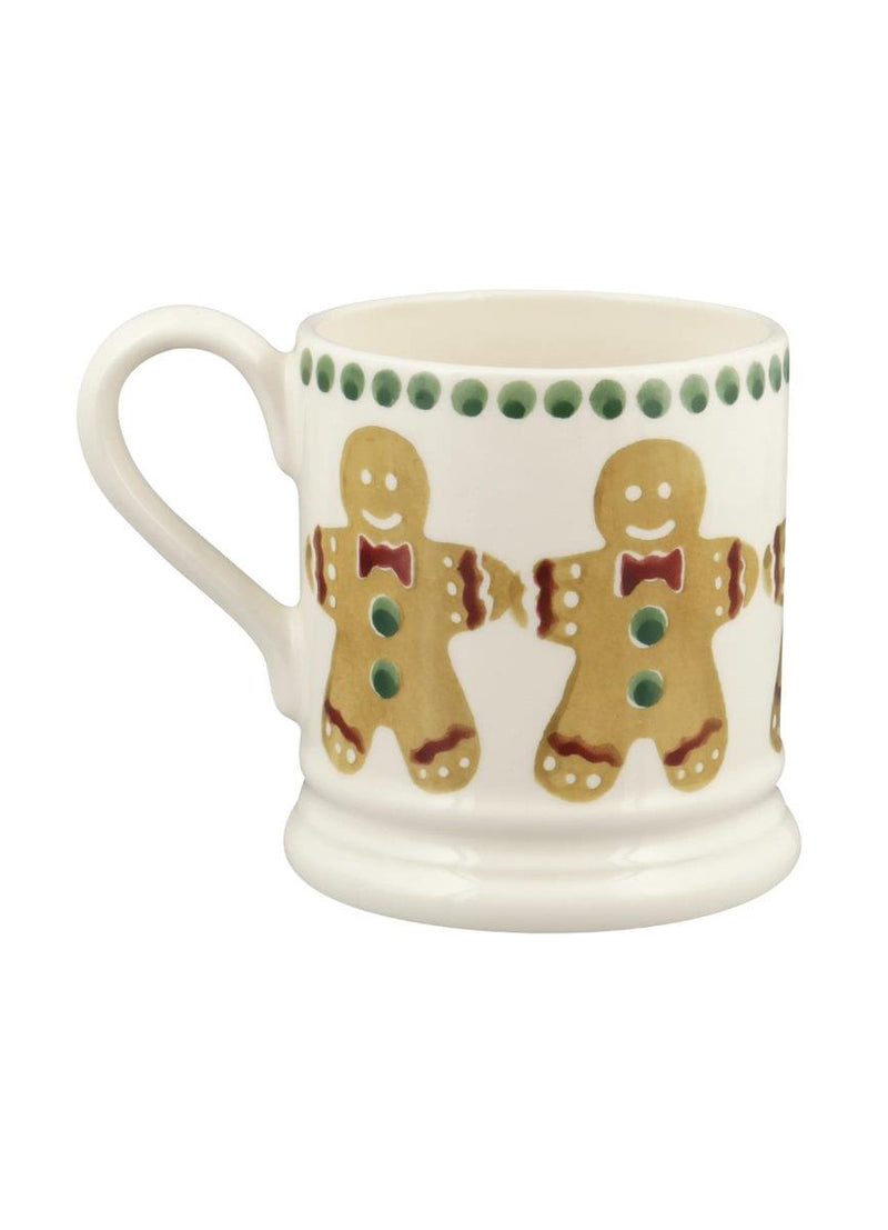 Emma Bridgewater - Half Pint Mug (300ml/1/2pt) - 9.3x8.2cms - Christmas Gingerbread Biscuits