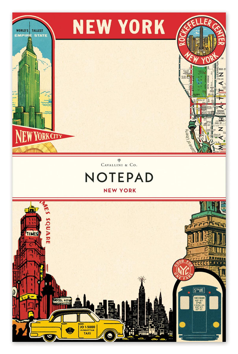 Cavallini - Notepad - New York - 100 Sheets/17x11cms