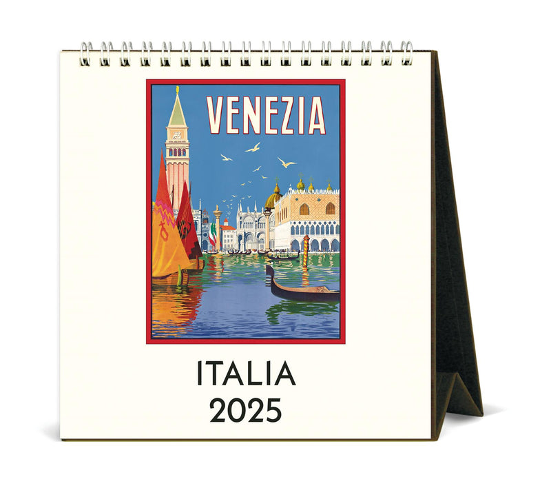 Cavallini - 2025 Desk Calendar - 6 x 6.5ins - Italy/Italia