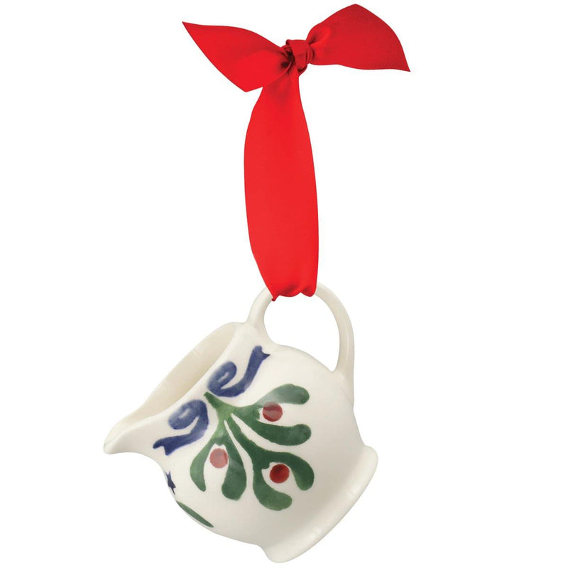 Emma Bridgewater - Christmas Tree Decoration - Boxed - Tiny Jug 60ml - Misteltoe