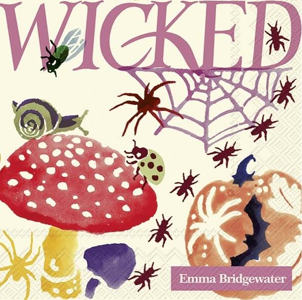 Emma Bridgewater - 20 x Cocktail Napkins/Serviettes - 25 x 25cms - Halloween/Wicked Spooky Spells