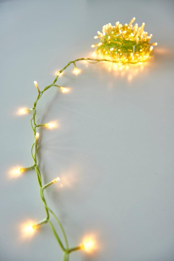 Pin Lights - 200 LED Indoor/Outdoor Lime Green Light Chain - Mains Powered