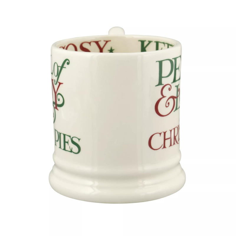 Emma Bridgewater - Half Pint Mug (300ml/1/2pt) - 9.3x8.2cms - Christmas Toast & Marmalade - Peace & Love