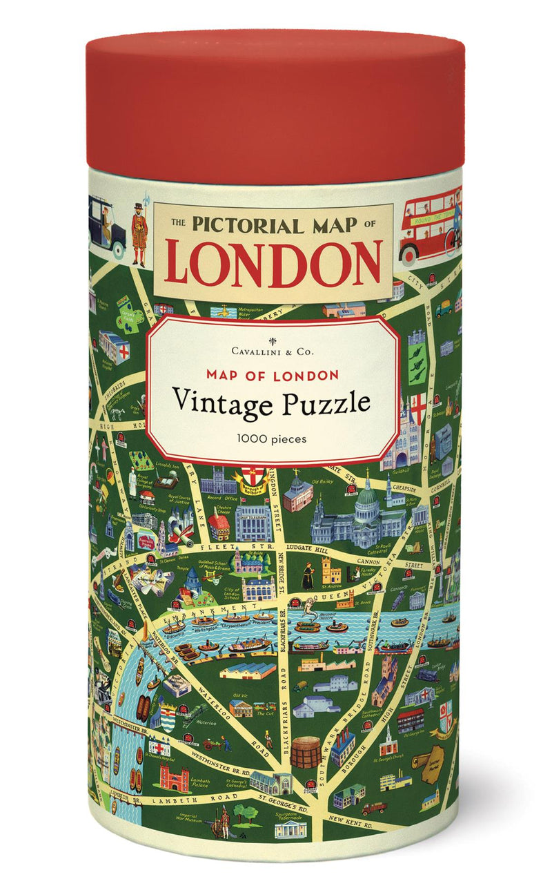 Cavallini - Vintage Jigsaw Puzzle - 1000 Pieces - 55x70cms - Map Of London