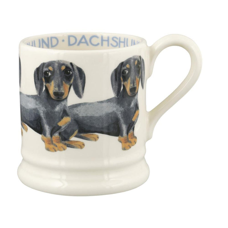 Emma Bridgewater - Half Pint Mug (300ml/1/2pt) - 9.3x8.2cms - Dogs - Black & Tan Dachshunds