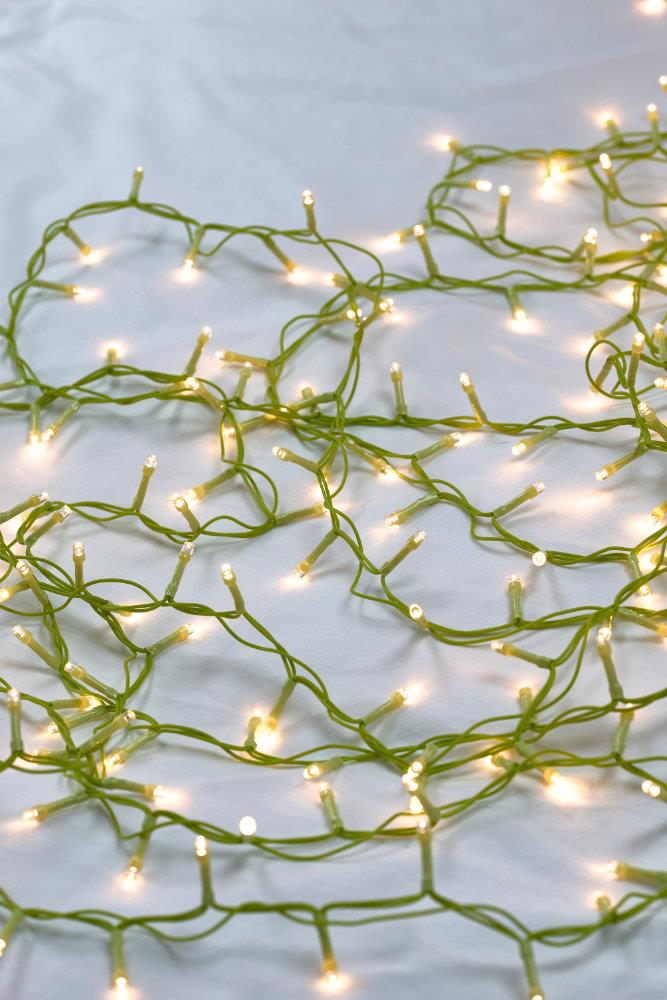 Pin Lights - 200 LED Indoor/Outdoor Lime Green Light Chain - Mains Powered
