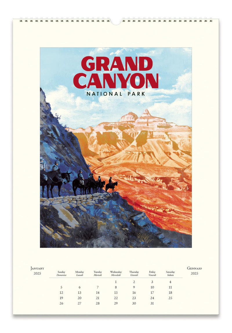 Cavallini - 2025 Wall Calendar - 13 x 19ins - USA National Parks