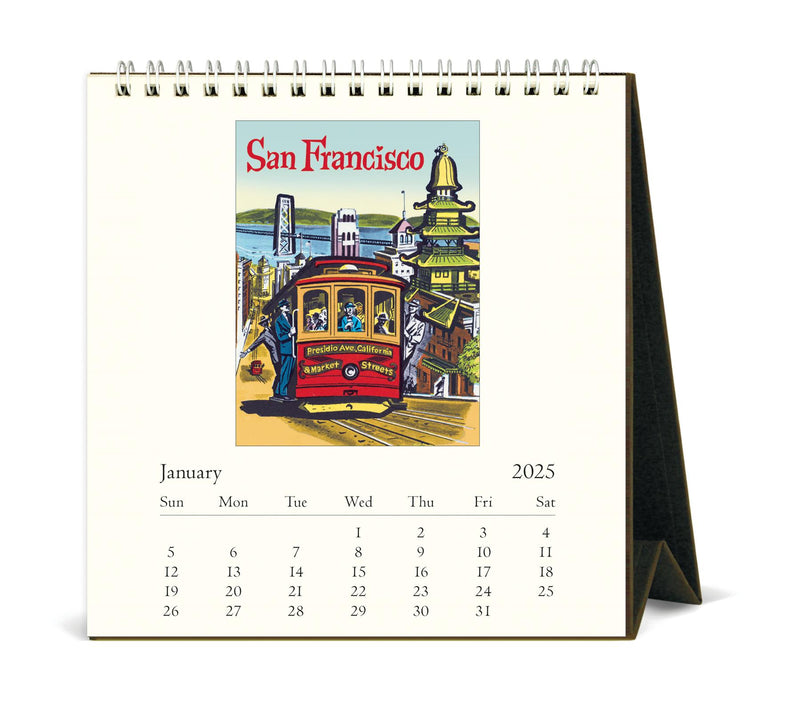 Cavallini - 2025 Desk Calendar - 6 x 6.5ins - San Francisco