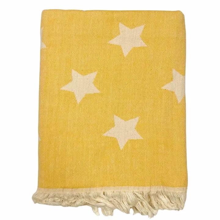 Stars Hammam Large Towel - Turmeric Yellow - Ailera - 90 x 160cms