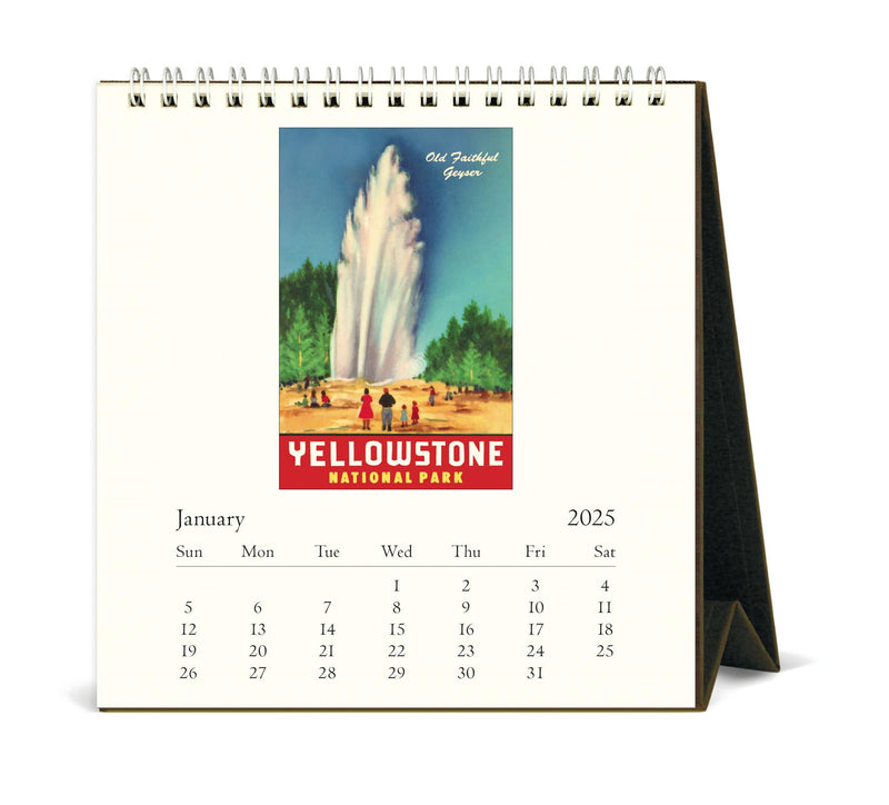 Cavallini - 2025 Desk Calendar - 6 x 6.5ins - USA National Parks