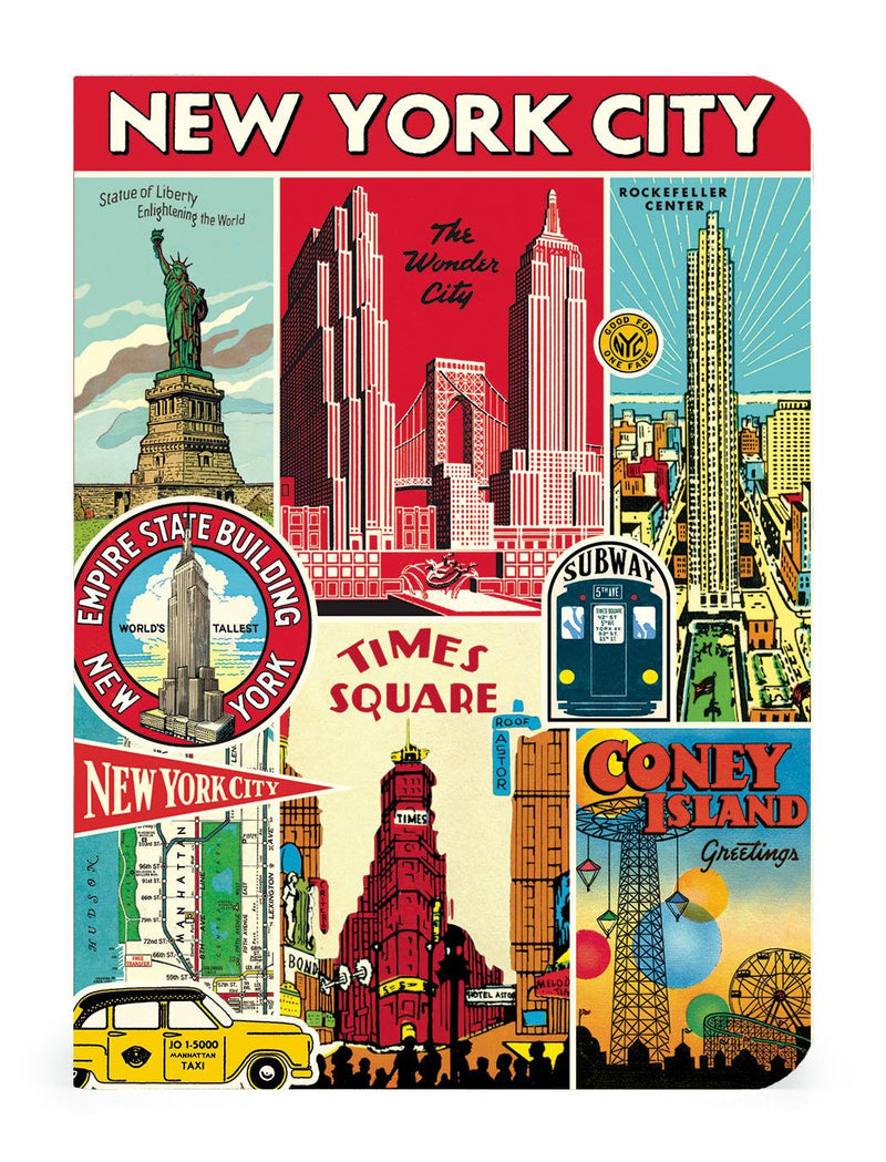 Cavallini - Set of 3 Mini Notebooks - New York City - Lined, Blank & Graph Interiors