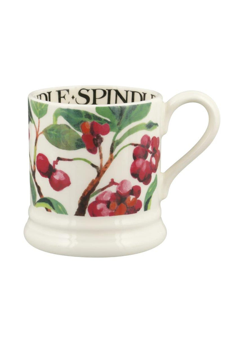 Emma Bridgewater - Half Pint Mug (300ml/1/2pt) - 9.3x8.2cms - Trees & Leaves - Spindle