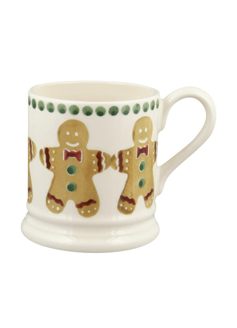 Emma Bridgewater - Half Pint Mug (300ml/1/2pt) - 9.3x8.2cms - Christmas Gingerbread Biscuits
