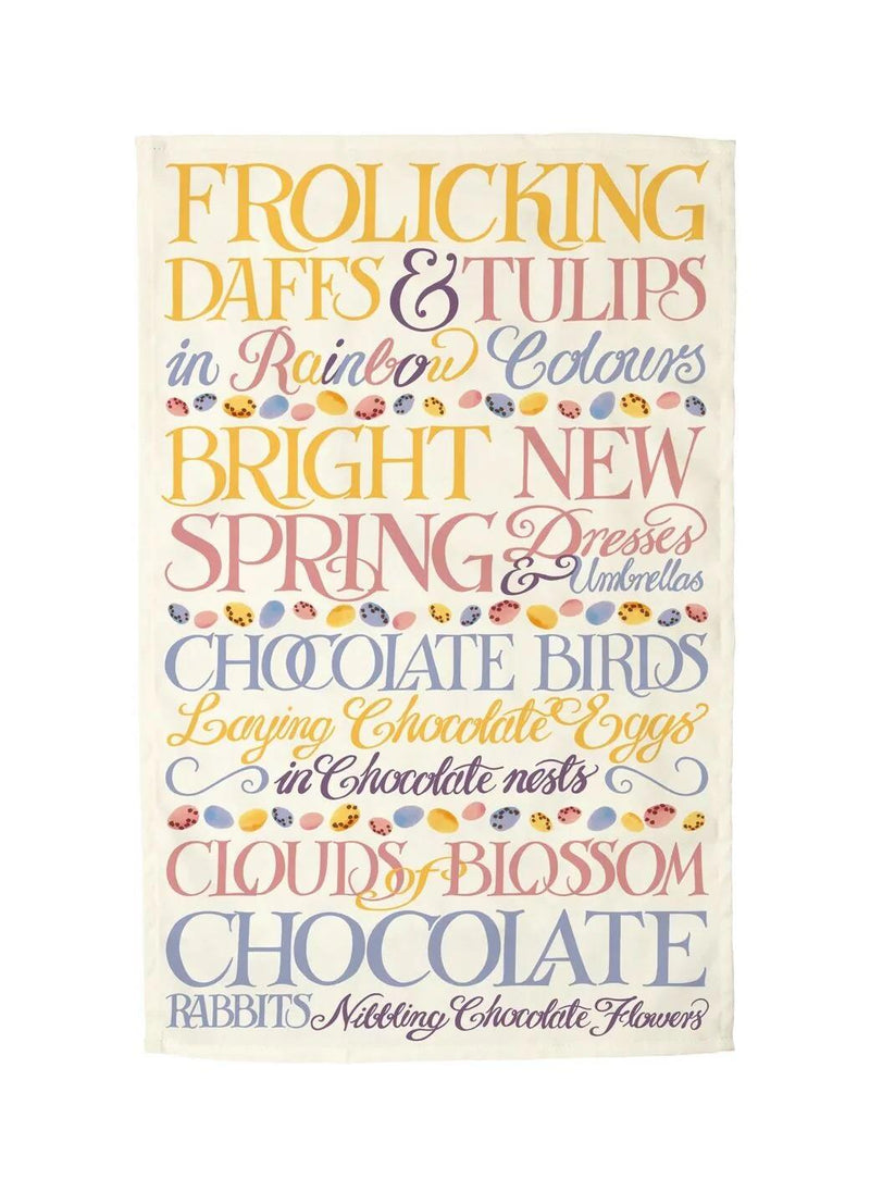 Emma Bridgewater - 100% Cotton - Tea Towel 48 x 70cms - Easter Toast - Mini Eggs