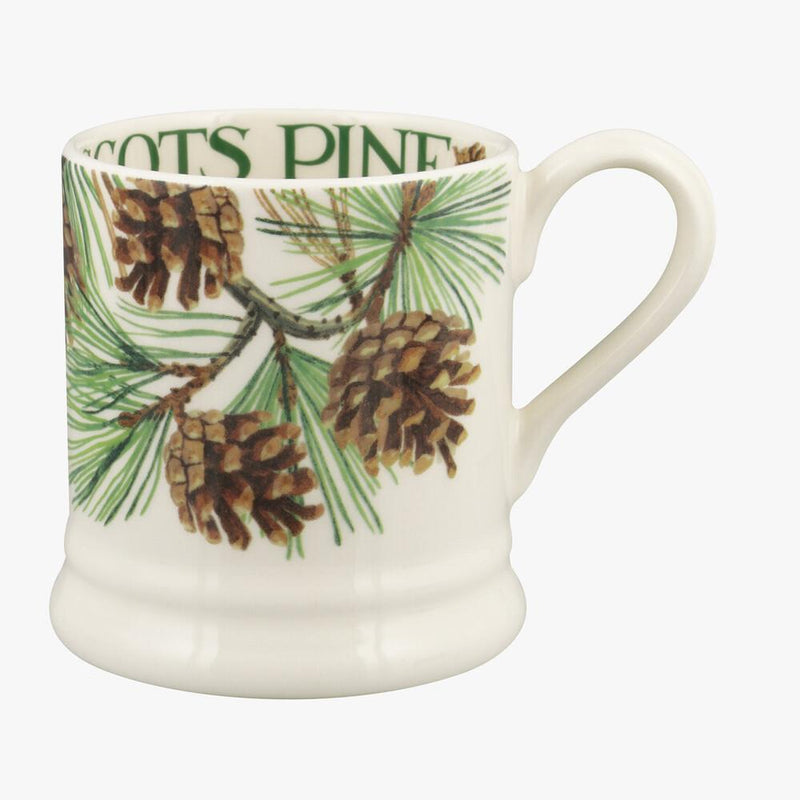 Emma Bridgewater - Half Pint Mug (300ml/1/2pt) - 9.3x8.2cms - Trees & Leaves - Scots Pine