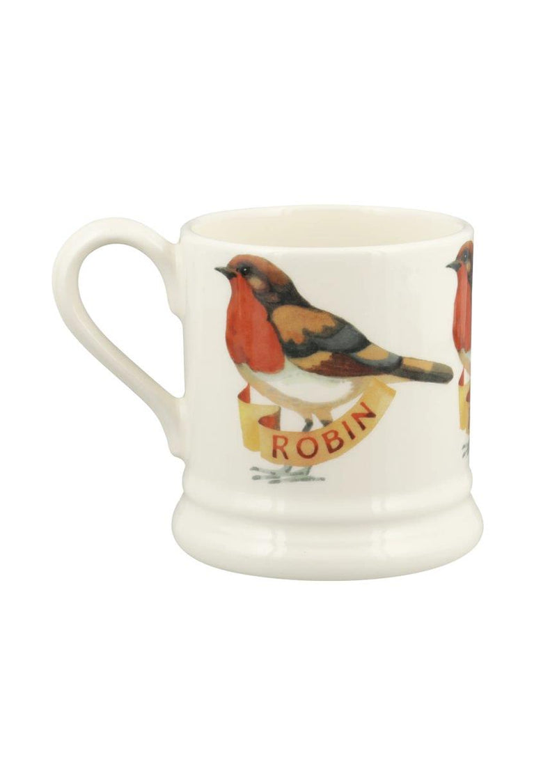 Emma Bridgewater - Half Pint Mug (300ml/1/2pt) - 9.3x8.2cms - Birds - Robin