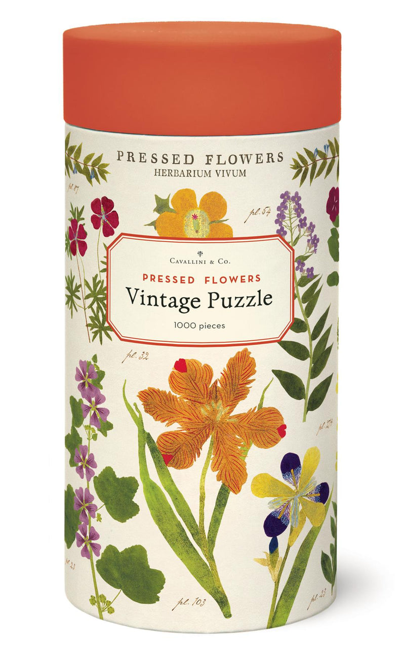 Cavallini - Vintage Jigsaw Puzzle - 1000 Pieces - 55x70cms - Pressed Flowers/Herbarium Vivum