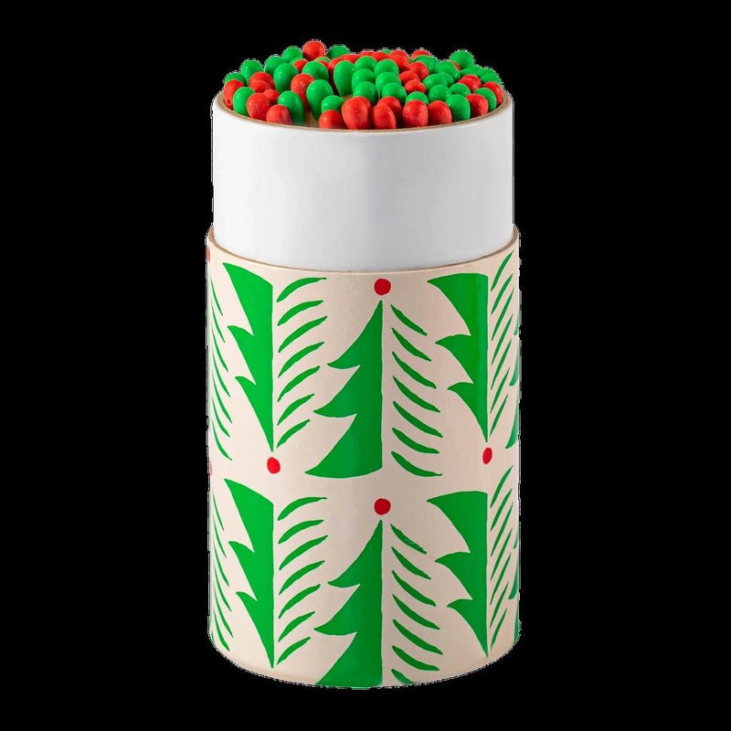 Christmas Trees/Conifers Match Cylinder (CLM005) - 80 Luxury Safety Matches - Archivist
