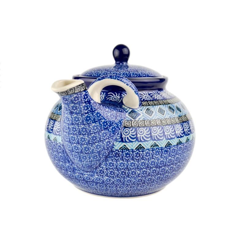 Extra Large Teapot - Hearts - 1.8 Litre - 0444-0375JX - Polish Pottery