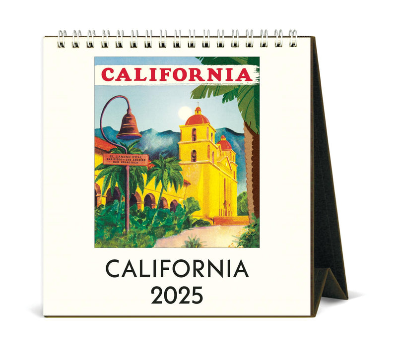 Cavallini - 2025 Desk Calendar - 6 x 6.5ins - California