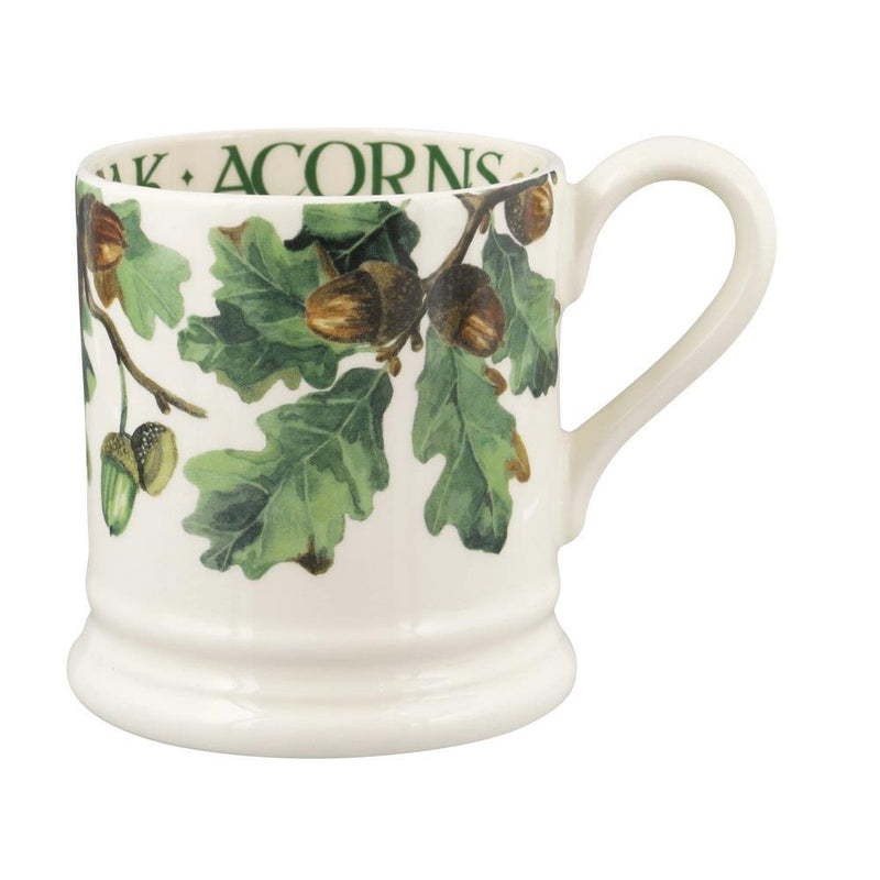 Emma Bridgewater - Half Pint Mug (300ml/1/2pt) - 9.3x8.2cms - Trees & Leaves - Oak & Acorn