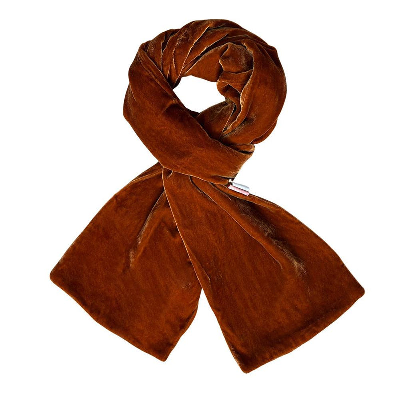 Lua - Silk Velvet Scarf - Plain Velvet - 165 x 17cms - Various Colour Options