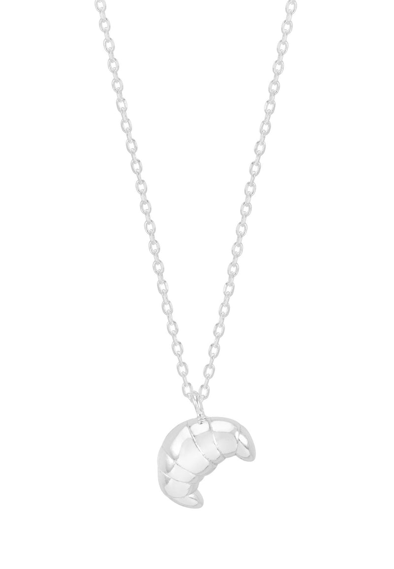 Croissant Charm Necklace - Silver Plated - Let&