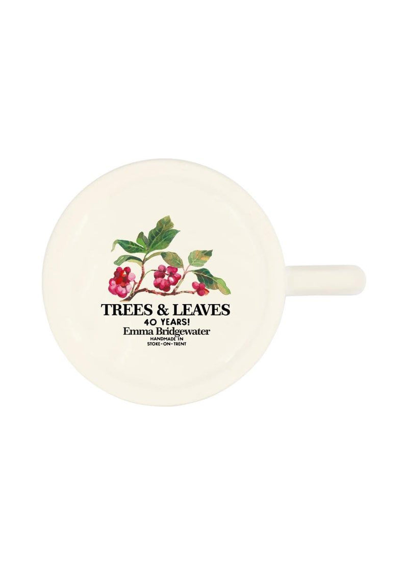 Emma Bridgewater - Half Pint Mug (300ml/1/2pt) - 9.3x8.2cms - Trees & Leaves - Spindle