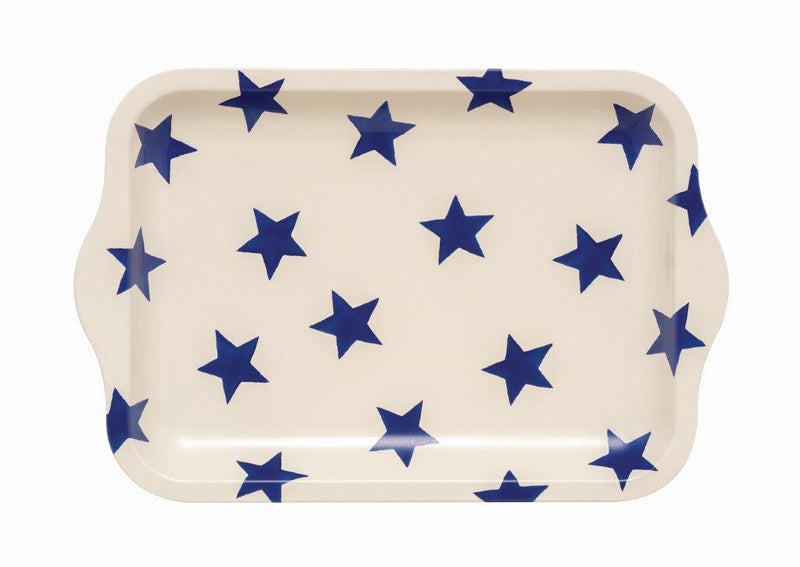 Emma Bridgewater - Small Rectangular Tin Tray - 24 x 16cms - Blue Stars - Starry Skies