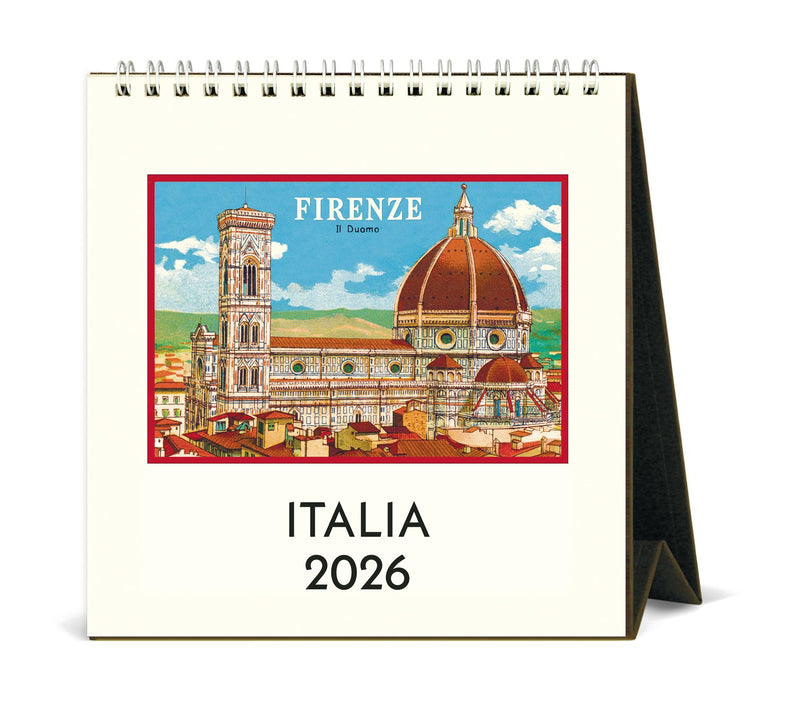 Cavallini - 2026 Desk Calendar - 6 x 6.5ins - Italy/Italia