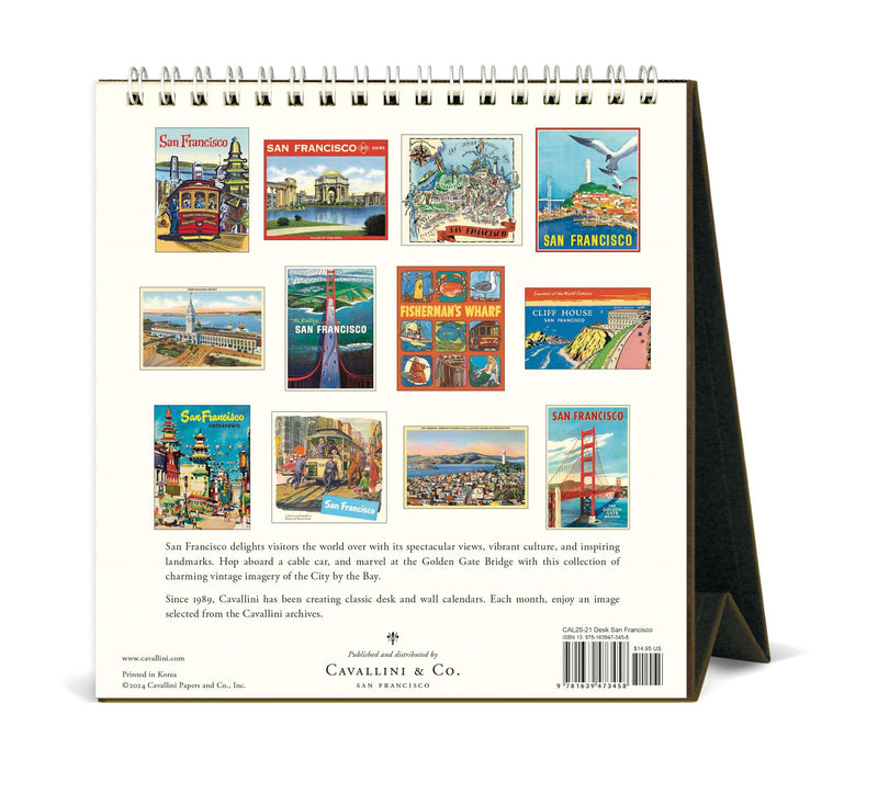 Cavallini - 2025 Desk Calendar - 6 x 6.5ins - San Francisco